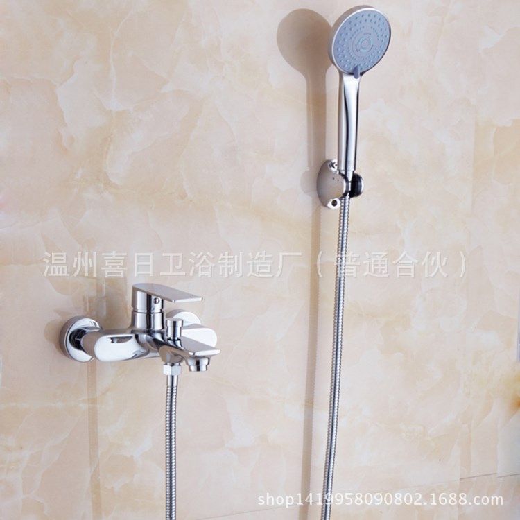 新款簡(jiǎn)易花灑套裝 浴室入墻式黃銅冷熱混水閥 浴缸簡(jiǎn)裝淋浴套裝