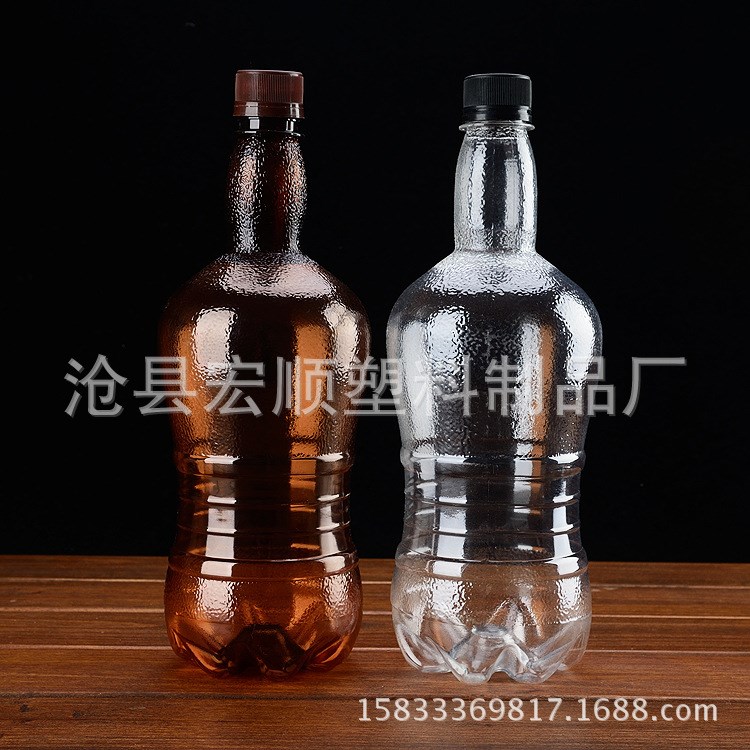 廠家直銷 1L茶色pet啤酒瓶 塑料啤酒桶食品級材質(zhì) 保壓值3個壓力