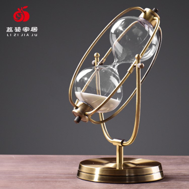 荔姿廠家供應沙漏計時器圓柱旋轉沙漏創意家居歐式擺件裝飾品禮品