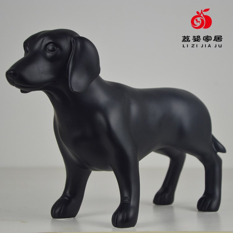 荔姿仿真狗樹脂工藝品擺件 狗年創(chuàng)意家居喬遷開業(yè)禮品批發(fā)