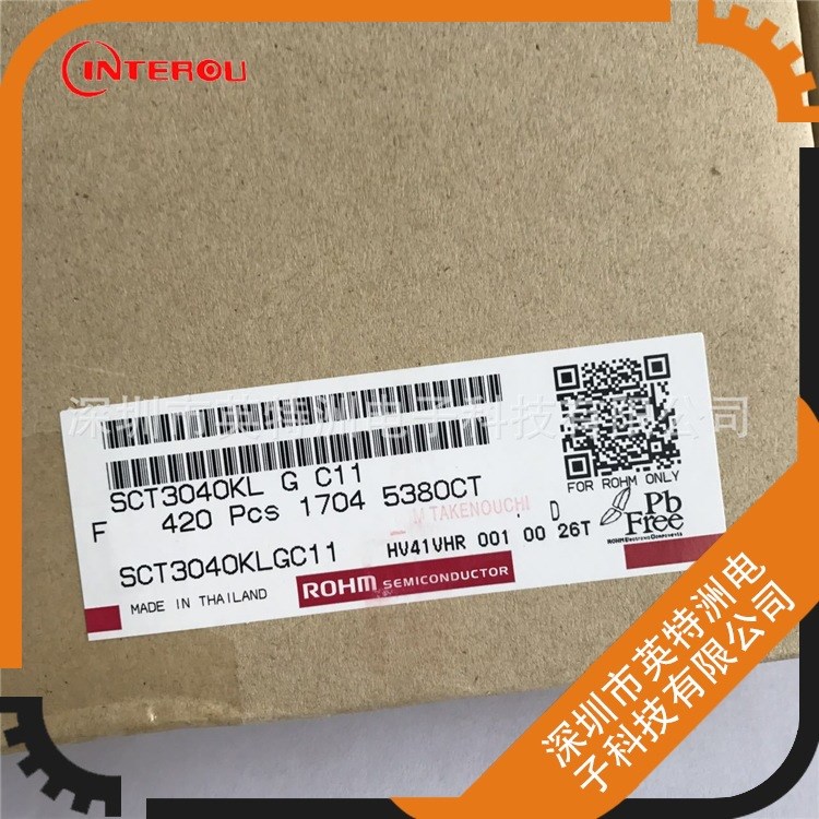 代理SIC碳代硅ROHM MOSFET SCT3080KE 1200V 80A TO247封裝