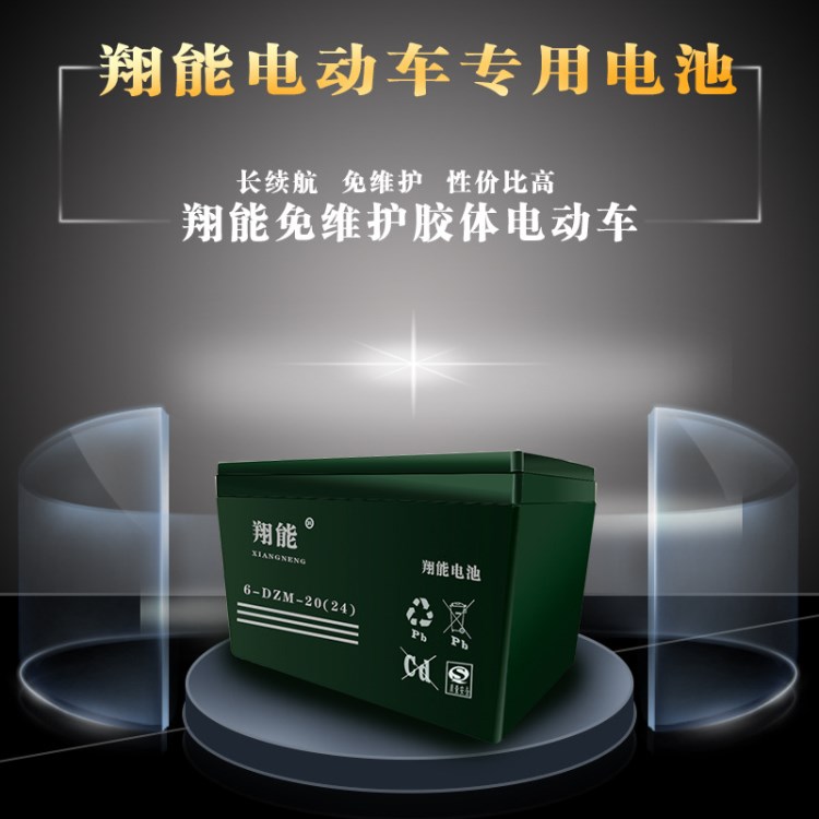 国标12v20ah胶体蓄电池6-DZM-20(24)免维护电动自行车三轮车电瓶