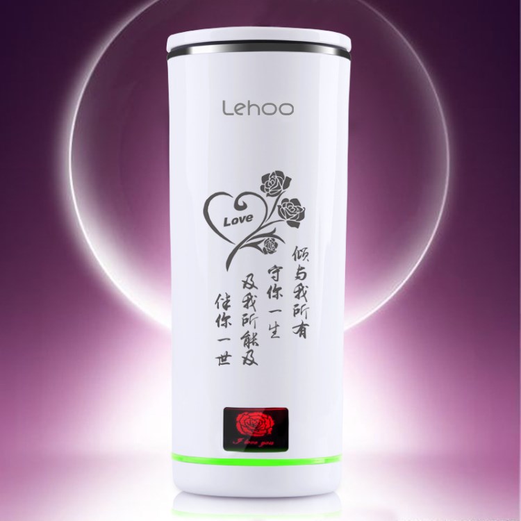 lehoo 新款智能水杯便捷直身杯多功能杯玫瑰传情款定制创意礼品杯