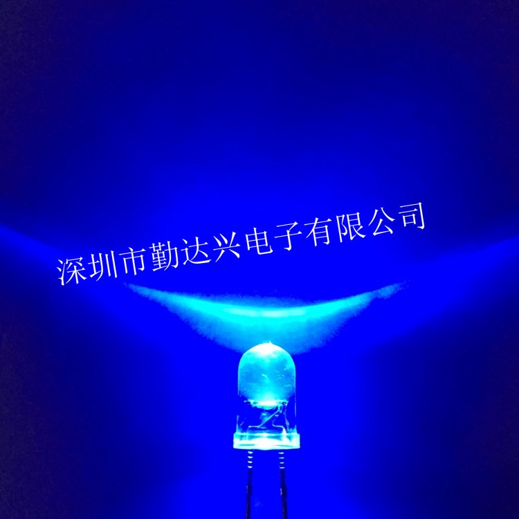 5MM圓頭藍色燈珠 F5藍光 led藍光燈珠發光二極管 LED直插藍光燈珠