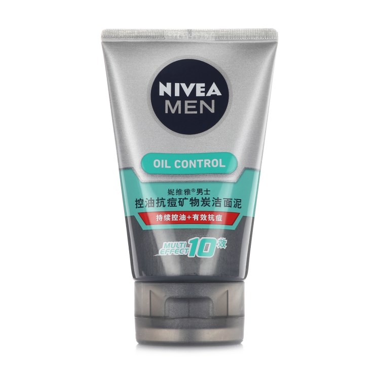 妮維雅Nivea  男士控油抗痘礦物炭潔面泥100g