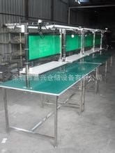 不銹鋼工作臺定做防靜電不銹鋼工作臺帶燈架防塵工作臺
