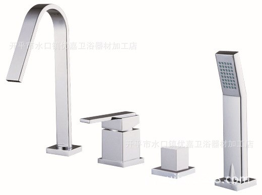 開平優嘉衛浴 四件套分體浴缸水龍頭 全銅分休浴缸冷熱水龍頭5124