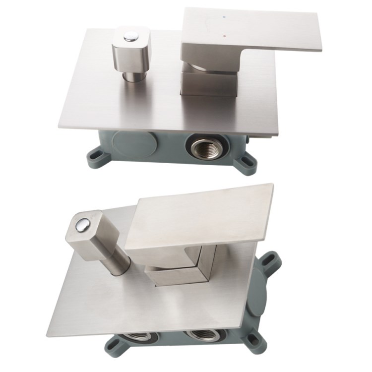 暗裝入墻式混水閥淋浴閥體了冷熱水開關水龍頭衛浴花灑配件不銹鋼