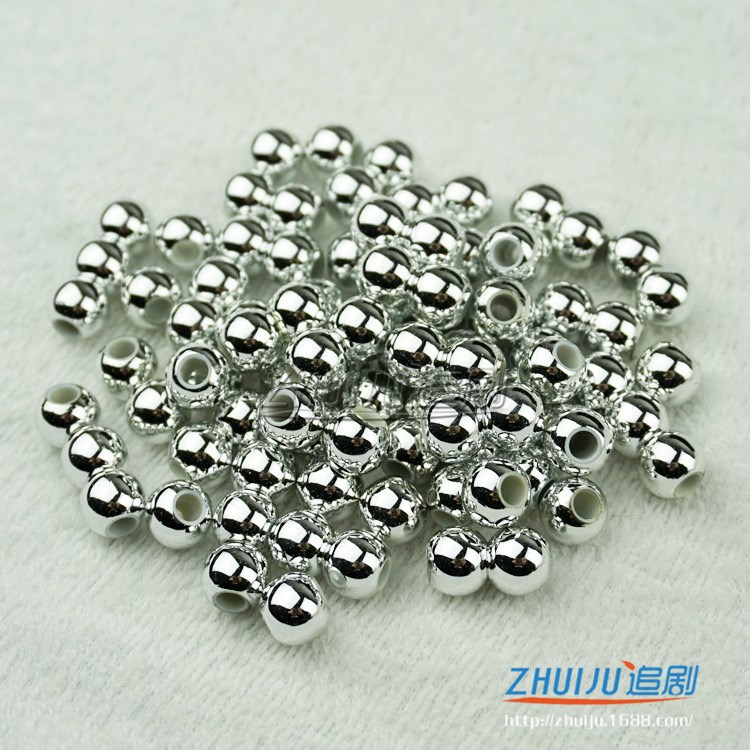 義烏廠家電鍍珠批發(fā)真空鍍膜ABS亞克力白胚黑胚環(huán)保材料穿珠電鍍