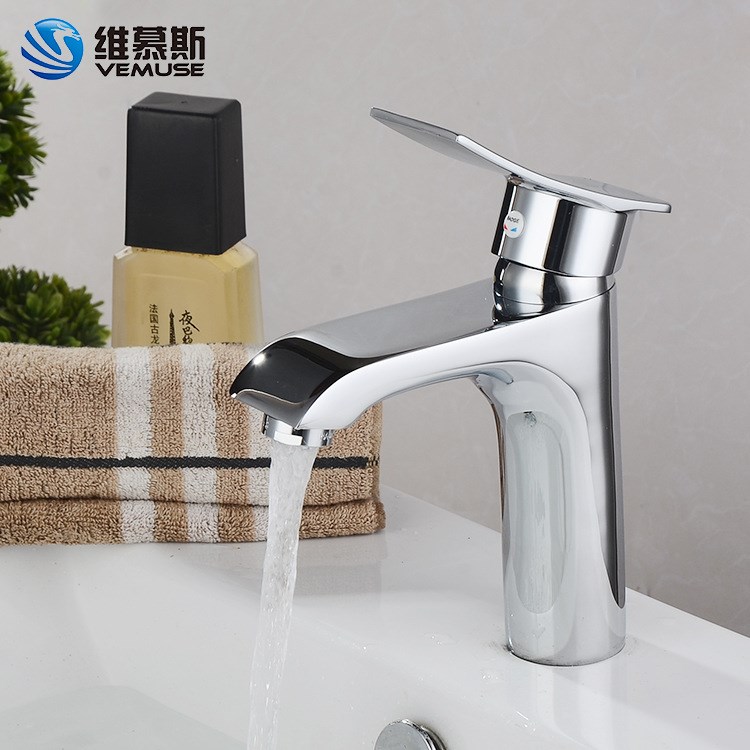 面盆冷熱水龍頭浴室柜洗臉盆水龍頭賓館酒店面盆水龍頭冷暖龍頭