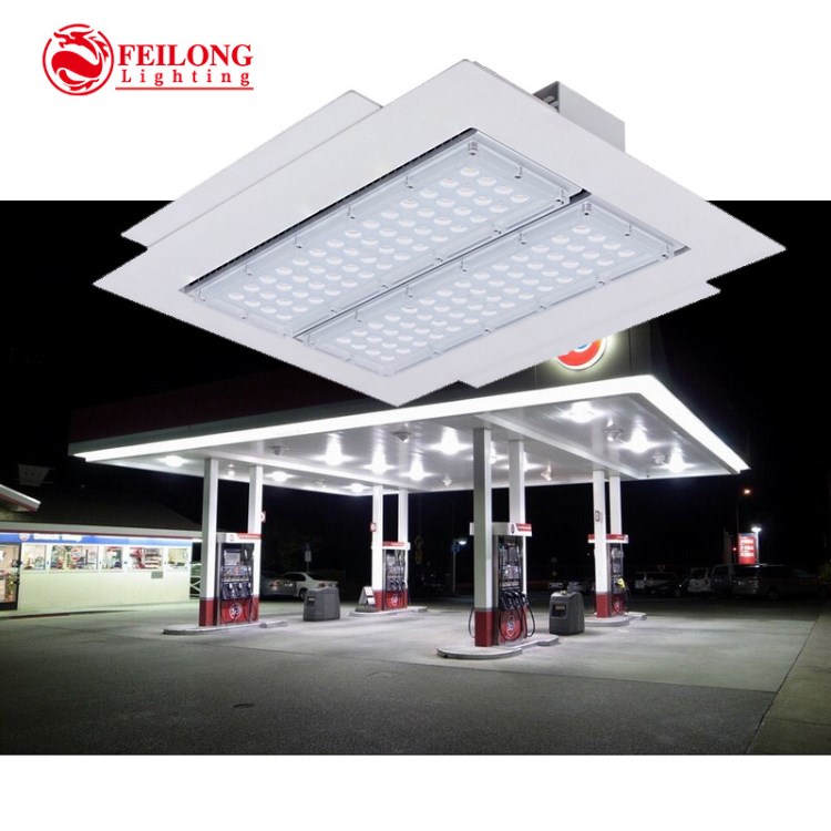 led油站燈100w120w150w嵌入式IP65方形加油站專用油站燈好品質(zhì)
