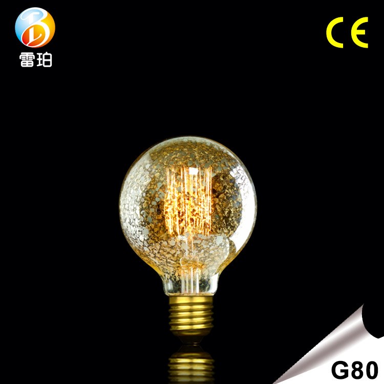 g80爱迪生钨丝球泡灯19ak暧白220v仿古金球泡东莞生产厂家供应