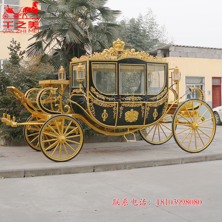 大號(hào)歐式馬車(chē)馬車(chē)旅游婚紗攝影道具四輪馬車(chē)