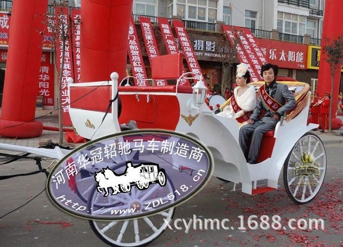 婚慶歐式馬車YC-B003  型、婚禮、結婚、新娘、紅色迎親馬車