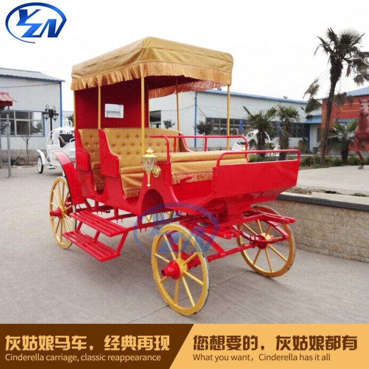 灰姑娘 雙排觀光旅游馬車 歐式婚禮馬車 sightseeing carriage