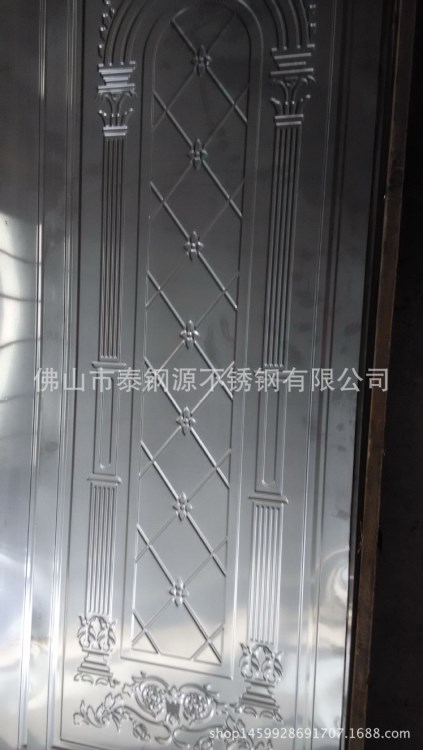 壓花不銹鋼門板拉絲鈦金不銹鋼門花鏡面玫瑰金不銹鋼壓門花26