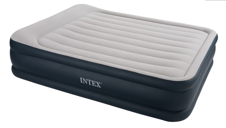 INTEX67736雙層充氣床豪華植絨雙人加大充氣床墊氣墊床