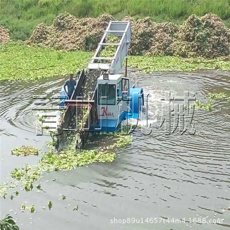 景区水面垃圾清理船 青州全自动割草船厂家 河道割草船机械