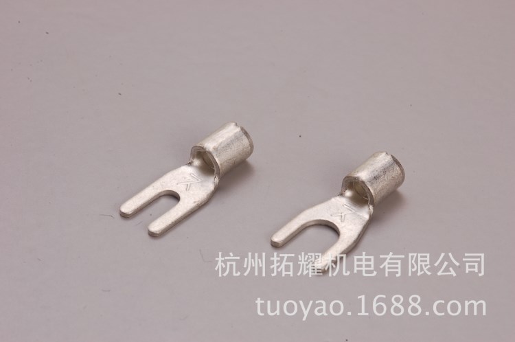 蘇州源利接線端子 U形叉形Y形裸端頭 TNS/SNB1.25-4S/4W 紫銅 UL