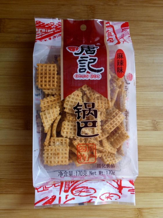 四川特產(chǎn) 唐記鍋巴170g 麻辣 蔥香 牛肉3種口味 24袋/件