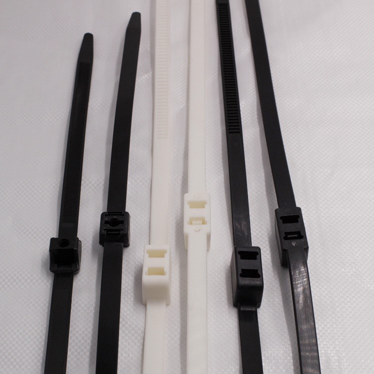 廠家直銷雙頭雙扣尼龍扎帶12x700mm兩頭中間扣綁線帶捆綁帶扎線帶