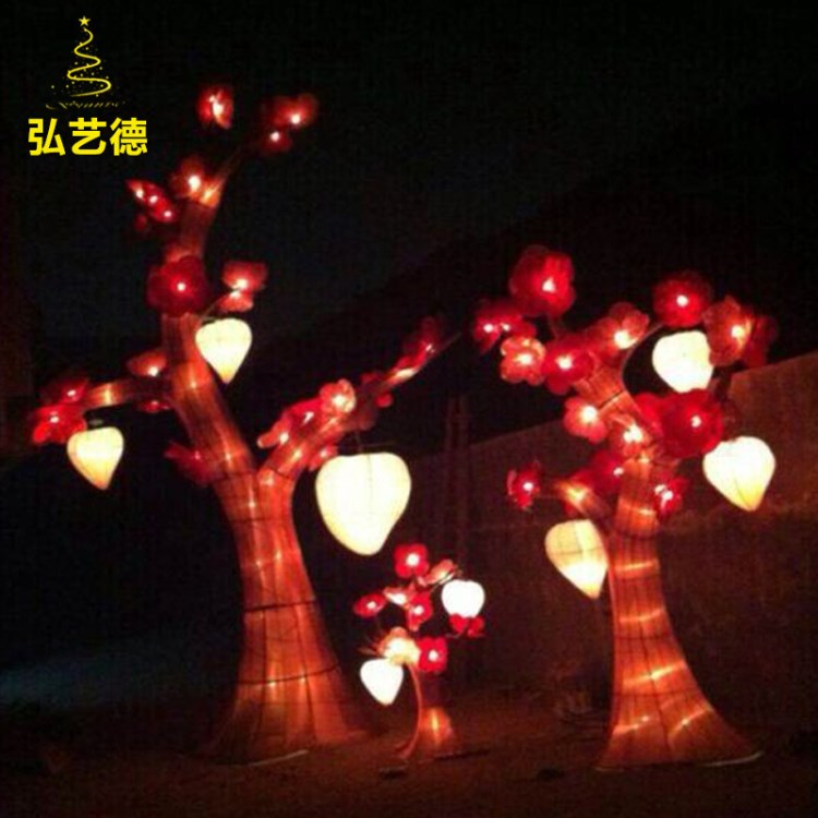 【廠家直銷】  大型戶外中秋節(jié)花燈  桃樹(shù)花燈，發(fā)光桃花樹(shù)
