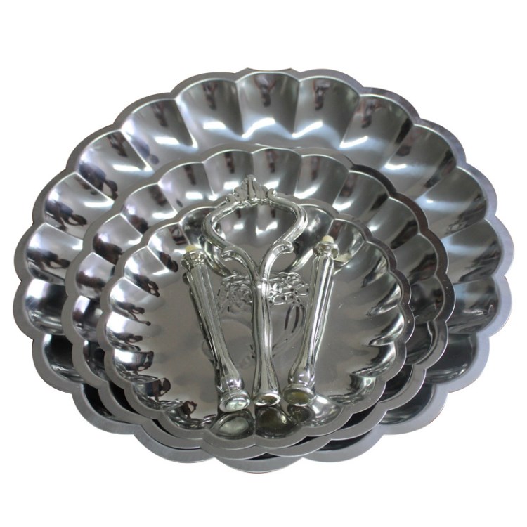 廠家直銷(xiāo)歐式果盤(pán)套裝 三層不銹鋼果盤(pán) 歐式婚慶糖果盤(pán)點(diǎn)心盤(pán)批發(fā)