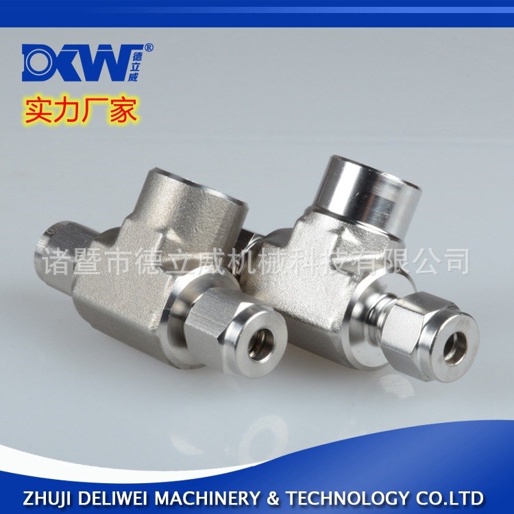 現貨不銹鋼卡套式接頭 外螺紋支管三通 發動機配件接頭壓力表接頭