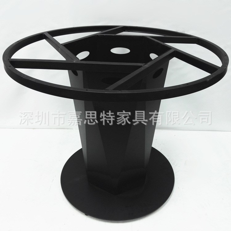 餐廳圓形烤漆餐桌架 鑄鐵桌腳 餐桌腳 1.5米大圓桌桌架
