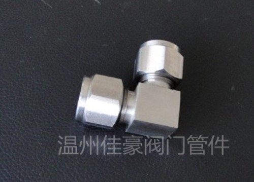 不銹鋼卡套式接頭 單卡套式直角接頭 卡套式彎通