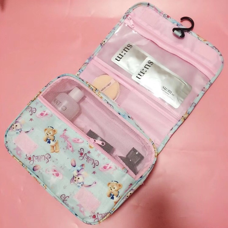 可愛卡通Kitty美樂蒂雙子星moledy洗漱包旅行折疊洗漱袋化妝包