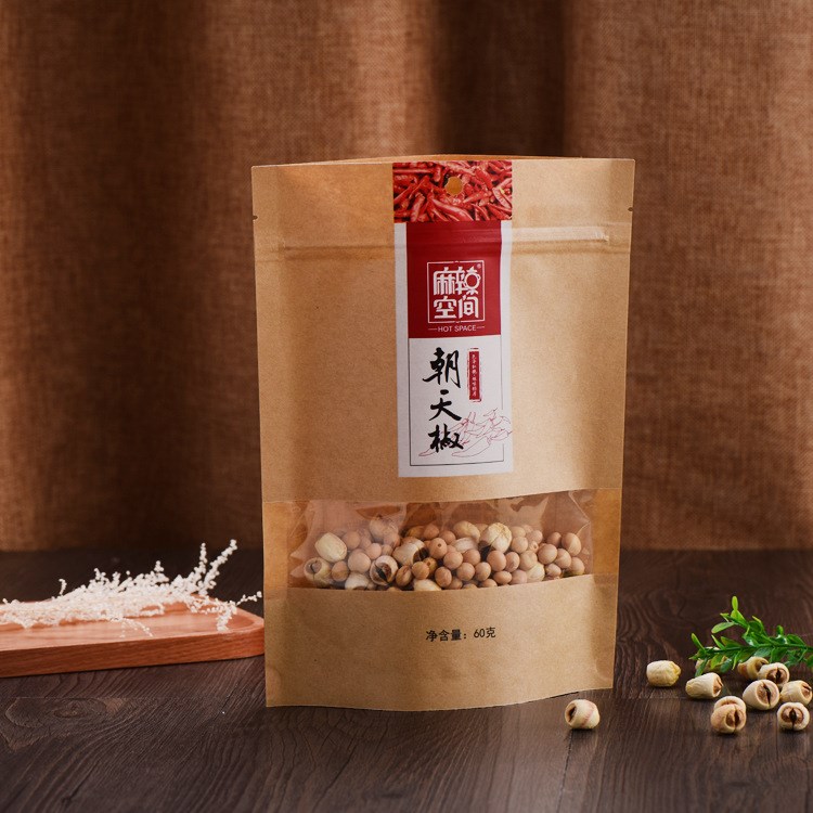 廠家批發創意自立牛皮紙袋 環保防水彩印堅果食品袋 個性包裝袋