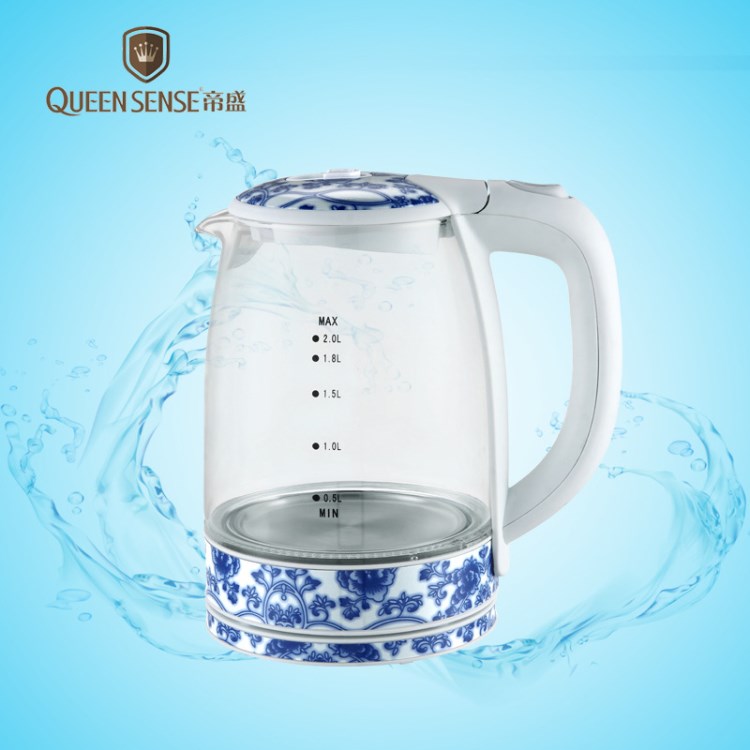 一件代發(fā)QUEENSENSE品牌2L超大容量出口玻璃電熱水壺?zé)畨刂蟛鑹?
                                                         style=