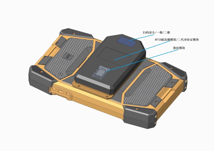 三防平板电脑+rfid （433mhz/13.56MHZ/NFC)数据采集终端 rfid