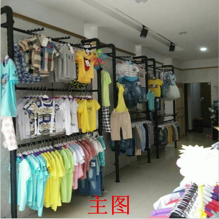 服装货架立柱组合架 服装展示架 服装架 上墙组合童装店货架