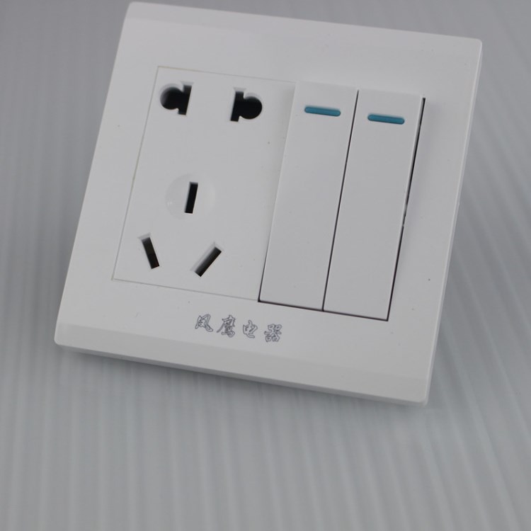 低價出售 二位開關(guān) 插座開關(guān) F1013二開帶二三極插座單控