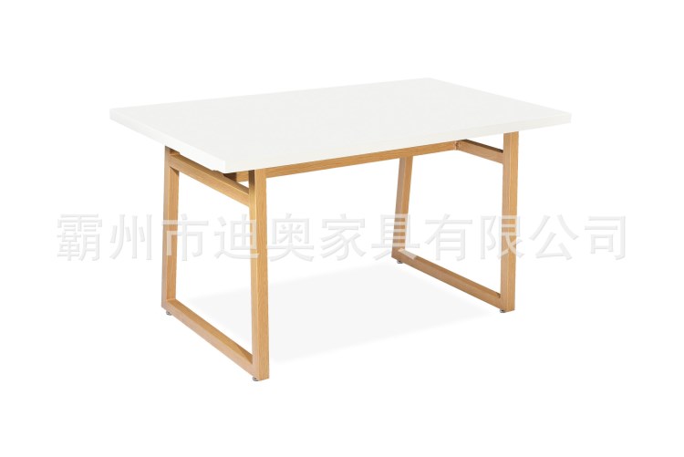 生產可定做高密度板MDF臺面快餐桌 鑄鐵腳咖啡休閑桌