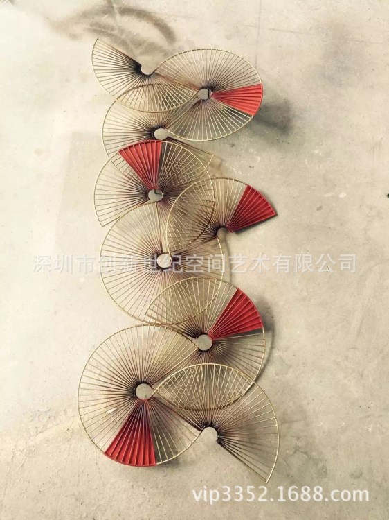 掛件壁飾雕塑  大堂掛件  鐵線雕塑