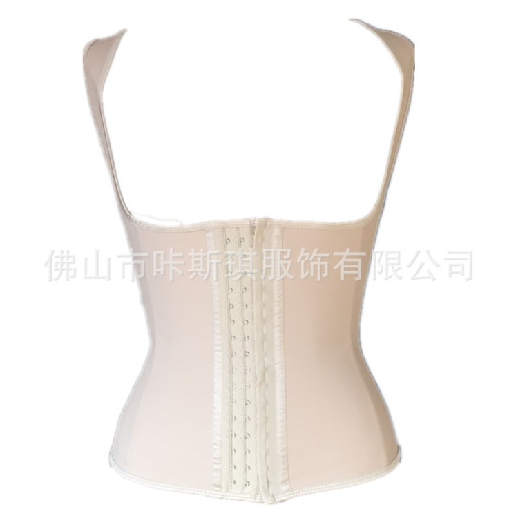 外贸货源 新款肤色宽肩带背心橡胶束身衣  LATEX  corset批发