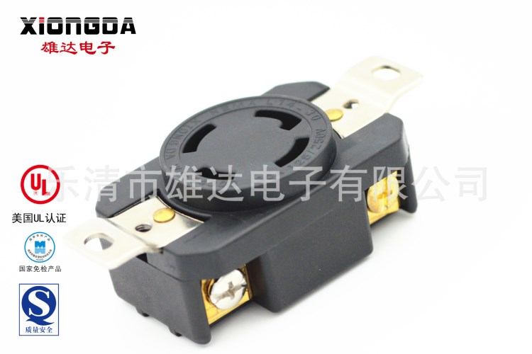 廠家供應(yīng)美式四孔插座125V-250V NEMA L14-30A電源插座工業(yè)插座