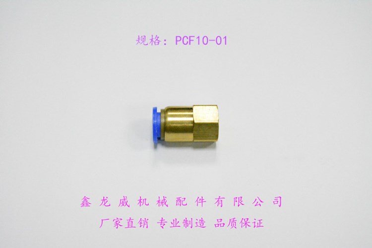 PCF10-01內(nèi)螺紋直通|氣管內(nèi)牙直通|氣動接頭|氣管快速接頭|塑料接