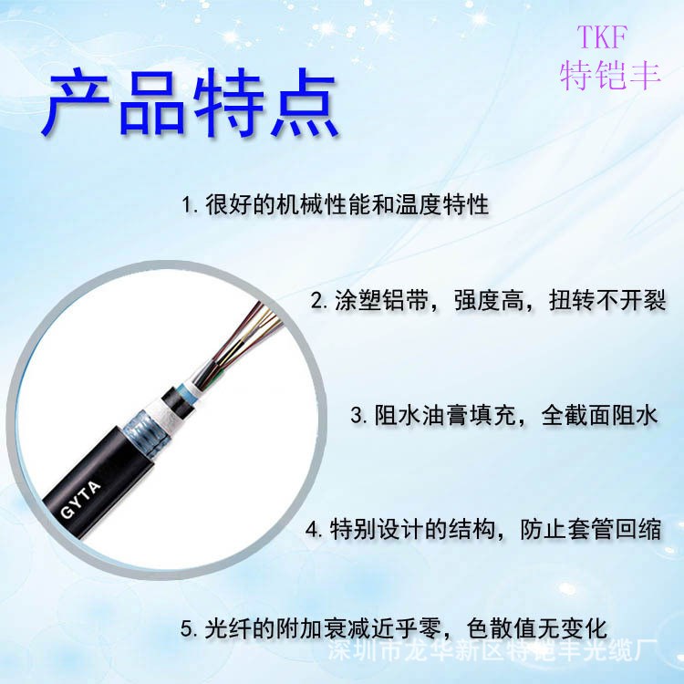 羅格朗（TCL）綜合布線光纜 24芯戶外單模光纖GYTA-24B1.3