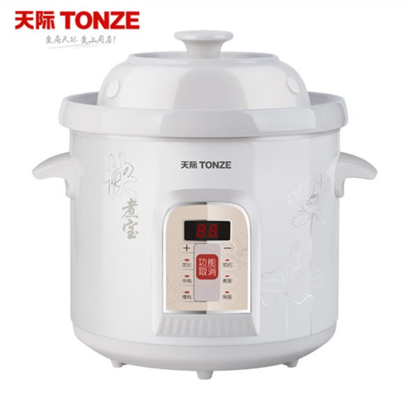 Tonze/天際 DDG-20MT微電腦煮粥鍋 電燉鍋 煲湯鍋白瓷內(nèi)膽2L容量