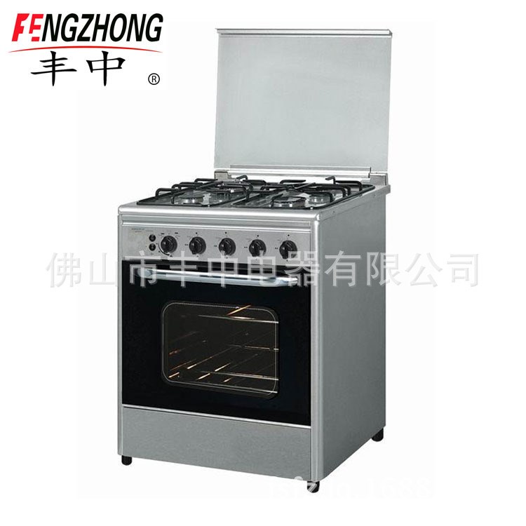 燃?xì)饪鞠湓?四眼歐式燃?xì)庠?連體烤箱灶Free standing oven工廠家