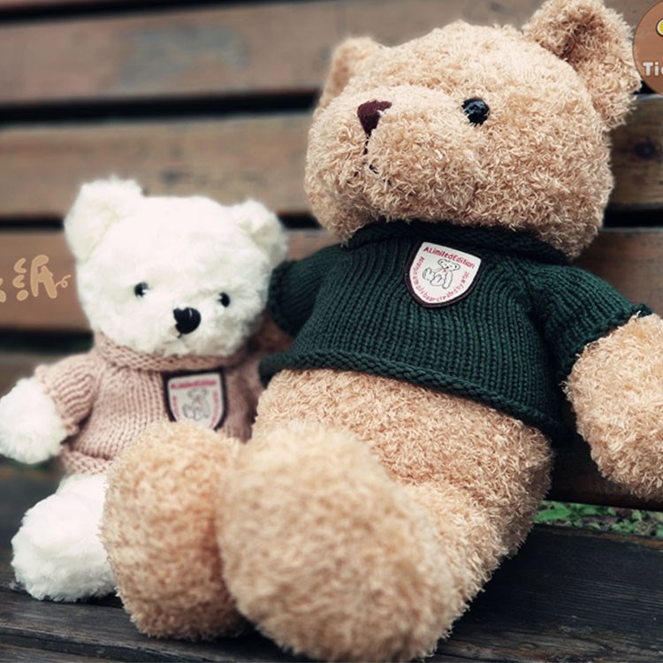 廠家批發毛衣熊熊抱抱熊公仔毛絨玩具小熊抱枕娃娃婚慶生日禮品
