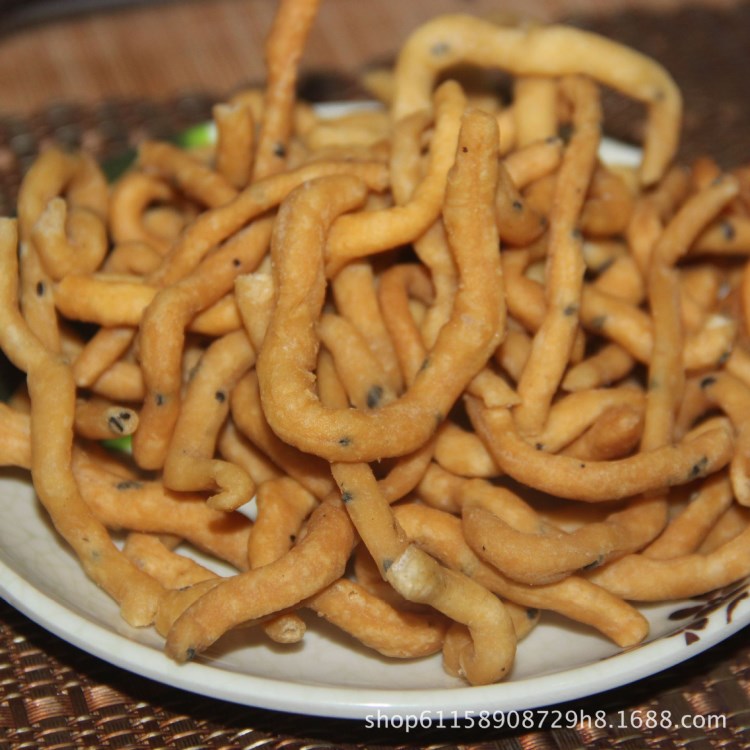 手工传统糕点零食油京果江米条糯米条 油炸食品休闲小吃麻条年货