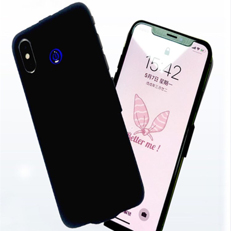 適用iphoneX超薄背夾電池?zé)o下巴背夾電源X便攜充電寶工廠直銷