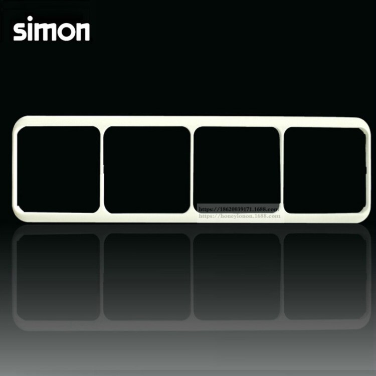 simon/西蒙 60系列 四位白色外邊框60640-30