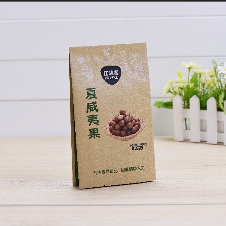 廠家批發(fā)食品自立自封袋定做四邊封牛皮紙袋定制堅果茶葉包裝袋子