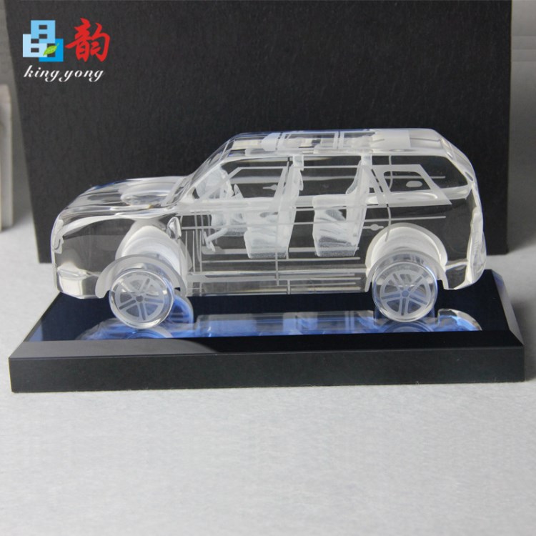 3D激光內(nèi)雕 高品質(zhì)水晶車模 4S店送禮佳品 水晶玻璃工藝品定制